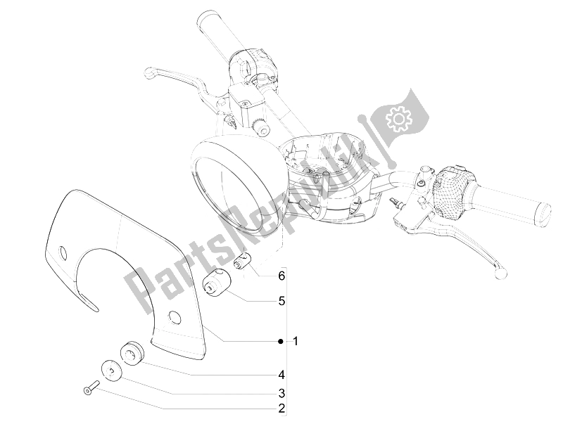 All parts for the Windshield - Glass of the Vespa LXV 150 4T 3V E3 Vietnam 2014