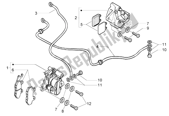 Todas las partes para Pinzas De Freno-tubos De Freno de Vespa Granturismo 125 L 2003