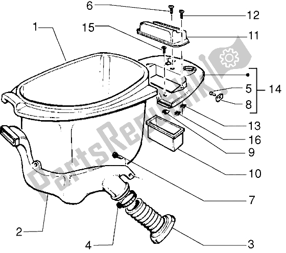 Toutes les pièces pour le Casque du Vespa 50 4T 1998