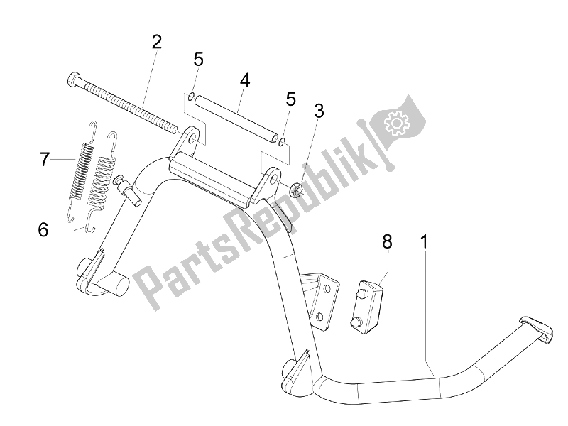 Toutes les pièces pour le Des Stands du Vespa S 50 4T 4V College USA 2008