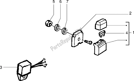 Toutes les pièces pour le Appareils électriques (2) du Vespa PX 200 E 1985