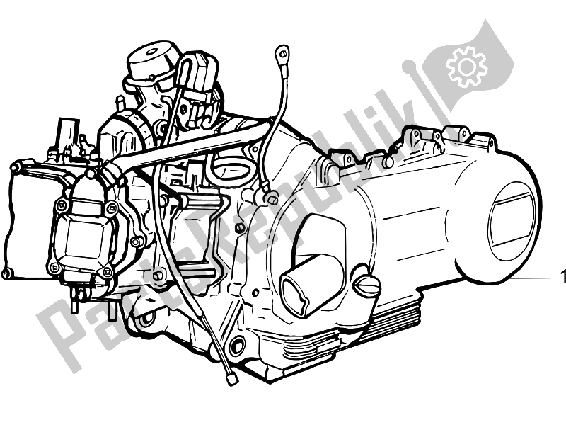 All parts for the Engine, Assembly of the Vespa LX 125 4T 2006