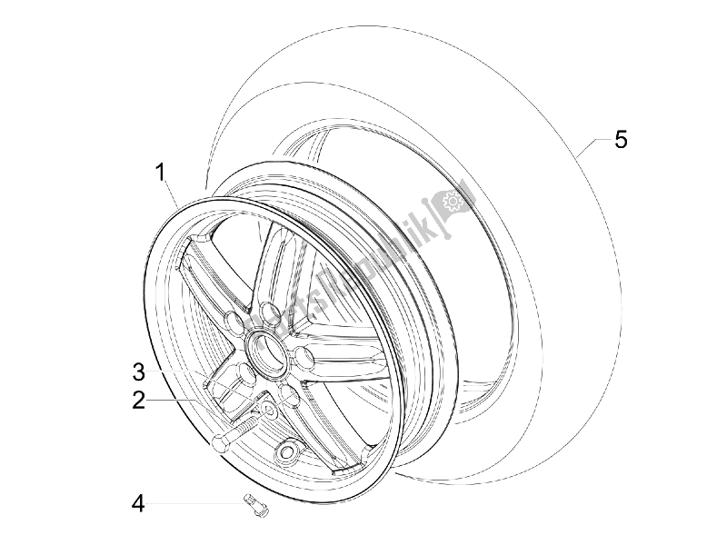 Toutes les pièces pour le Roue Avant du Vespa S 50 4T 4V College USA 2008