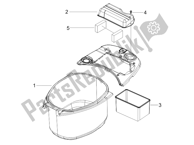 Toutes les pièces pour le Logement De Casque - Sous La Selle du Vespa LX 50 4T USA 2009