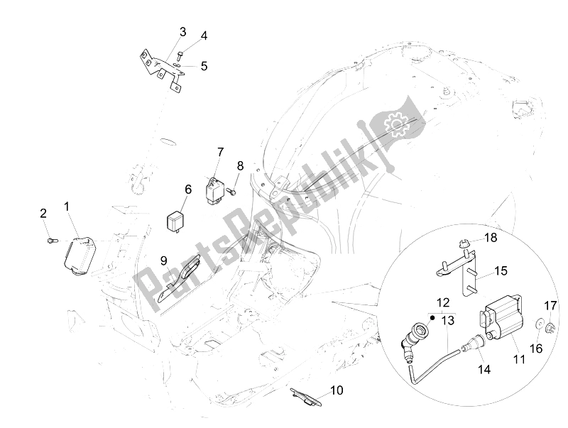 Toutes les pièces pour le Régulateurs De Tension - Unités De Commande électronique (ecu) - H. T. Bobine du Vespa Vespa Primavera 50 2T EU Asia 2014