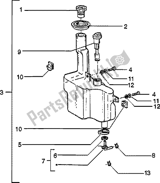 Toutes les pièces pour le Cuve à Mazout du Vespa ET2 50 1997