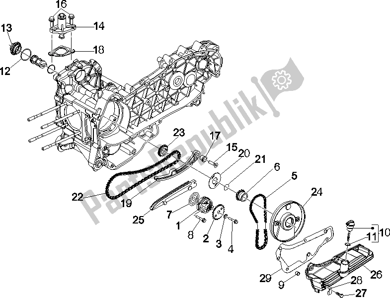 Toutes les pièces pour le La Pompe à Huile du Vespa GTS 250 ABS 2005