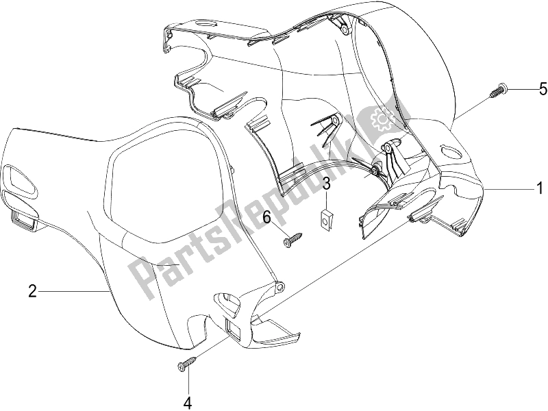 Toutes les pièces pour le Couvertures De Guidon du Vespa LX 50 2T D 2005