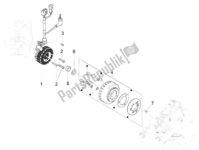 Toutes les pièces pour le Volant Magnéto du Vespa Vespa GTS 300 IE ABS E4 EU 2016