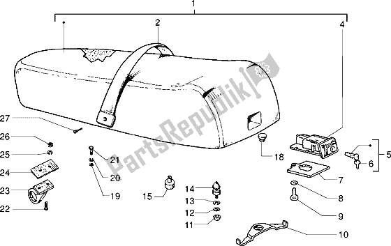 Todas las partes para Ensillar de Vespa PX 125 E 1992