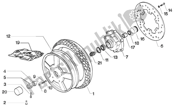 Todas las partes para Rueda Delantera de Vespa Granturismo 200 L 2003