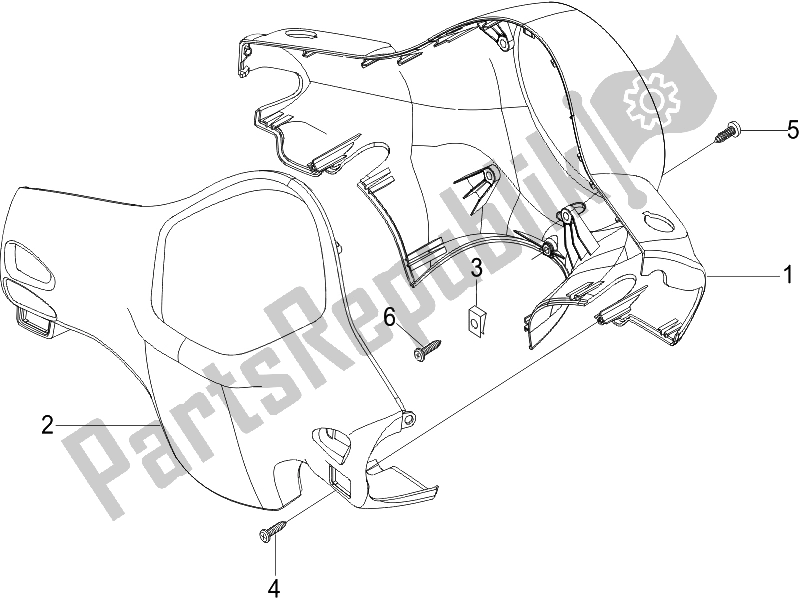 Wszystkie części do Pokrowce Na Kierownic? Vespa LX 150 4T IE Touring 2010