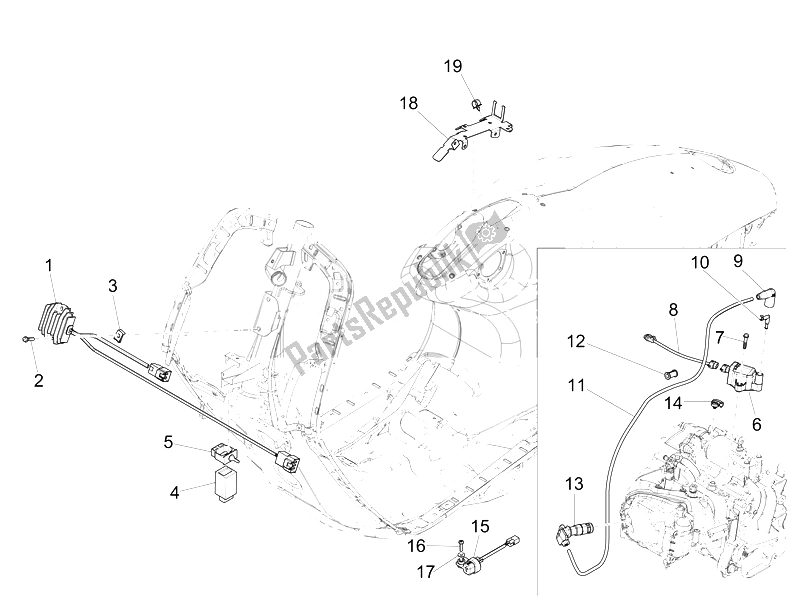 Toutes les pièces pour le Régulateurs De Tension - Unités De Commande électronique (ecu) - H. T. Bobine du Vespa 946 150 2014