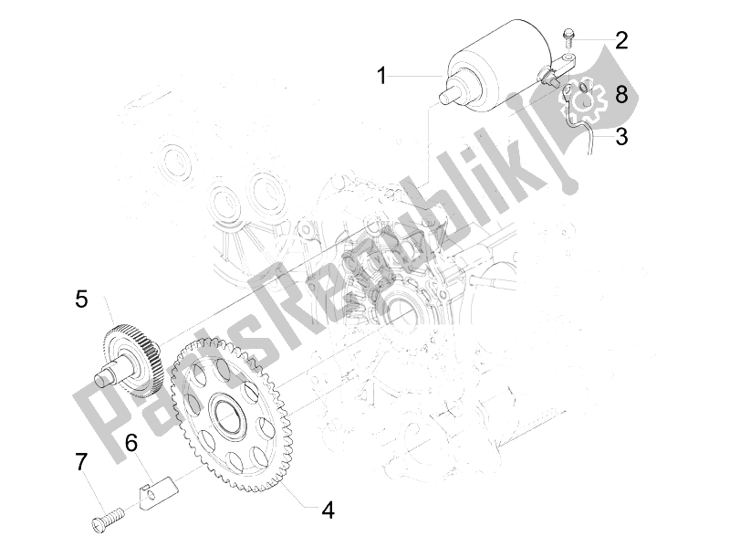 Todas las partes para Stater - Arranque Eléctrico de Vespa GTS 300 IE Super Sport 2010