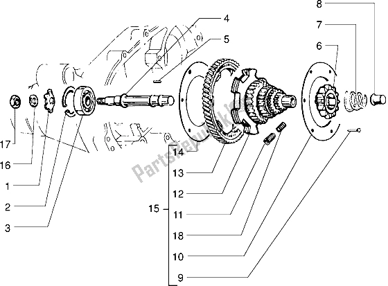 Todas las partes para Engranaje De Primavera de Vespa PX 200 E 1985