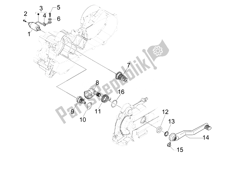 Wszystkie części do Stater - Rozrusznik Elektryczny Vespa Vespa Sprint 50 4T 4V EU 2014