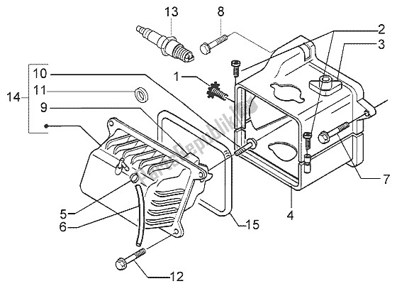 Toutes les pièces pour le Le Couvre-culasse du Vespa LX 50 4T 2005