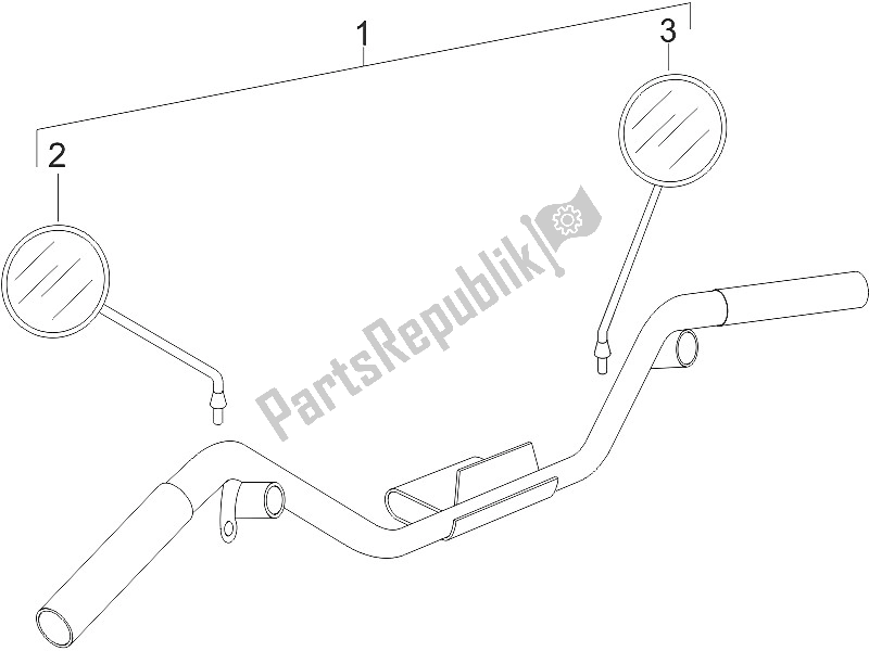 All parts for the Driving Mirror/s of the Vespa LXV 50 2T CH 2006