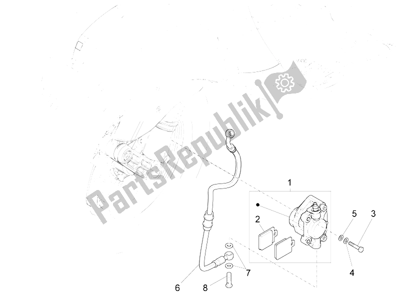 Toutes les pièces pour le Tuyaux De Freins - étriers du Vespa LX 150 4T 3V IE Vietnam E3 2012