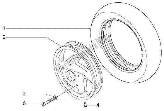 Toutes les pièces pour le Roue Avant du Vespa LX 50 4T 2005