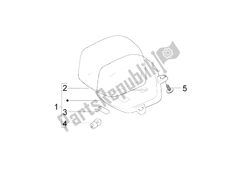 Alle onderdelen voor de Meter Combinatie-dashboard van de Vespa LX 50 4T 2V 25 KMH NL 2010