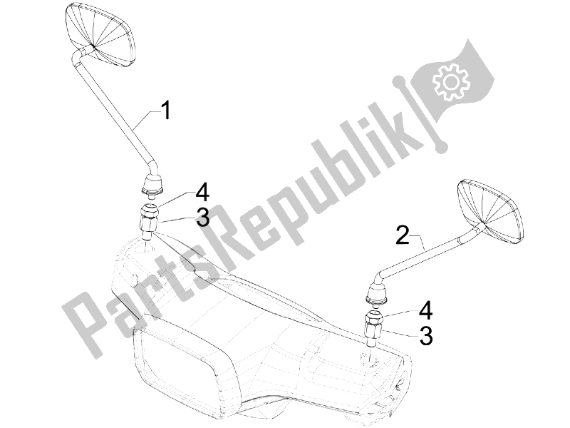 Toutes les pièces pour le Miroir (s) De Conduite du Vespa S 50 2T UK 2007