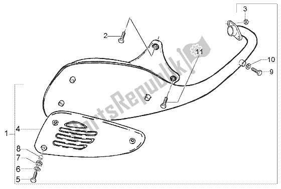 Toutes les pièces pour le Silencieux du Vespa LX 50 4T 2005