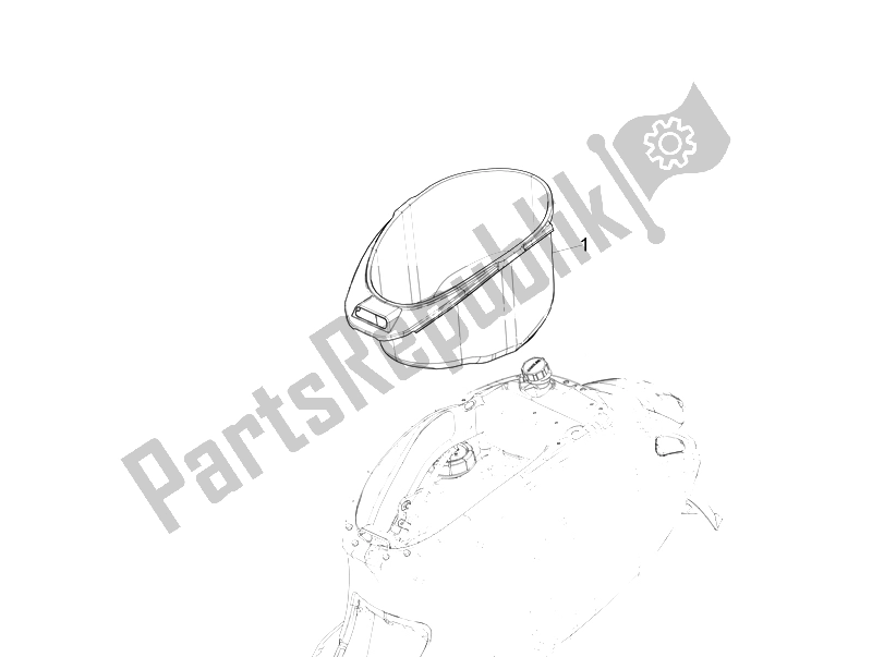 All parts for the Helmet Huosing - Undersaddle of the Vespa 50 4T 2V 52 KMH B NL 2014