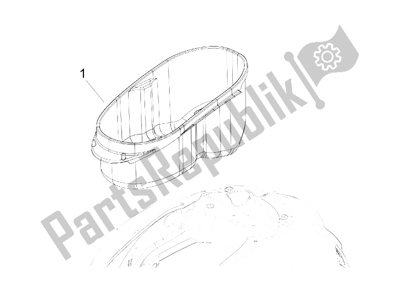 All parts for the Helmet Huosing - Undersaddle of the Vespa Granturismo 125 L E3 2006