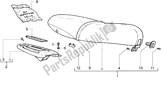 Toutes les pièces pour le Selle du Vespa ET4 125 1996