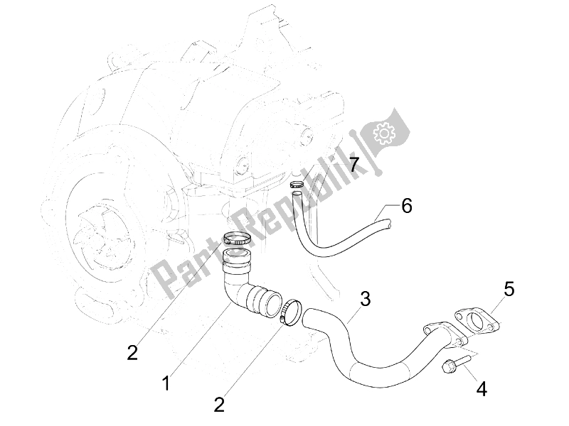 Toutes les pièces pour le Boîte à Air Secondaire du Vespa Granturismo 200 L UK 2005