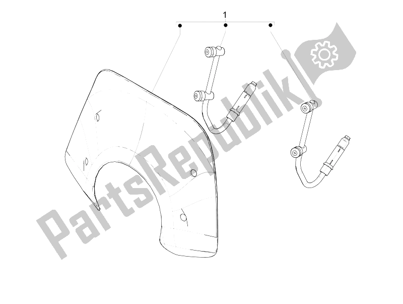 Todas las partes para Parabrisas - Vidrio de Vespa PX 150 2011