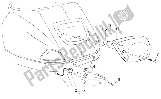 Toutes les pièces pour le Feu Arrière du Vespa LX 50 4T 2005