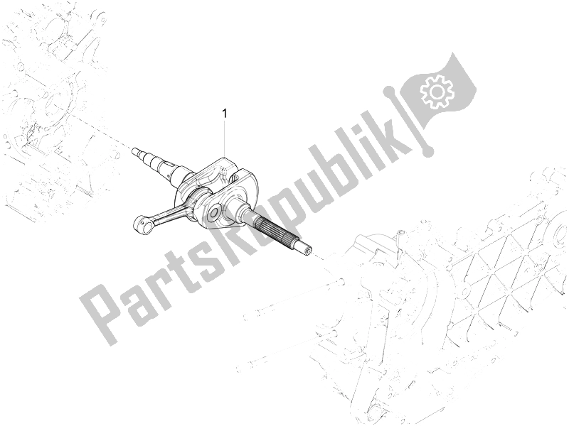 All parts for the Crankshaft of the Vespa LXV 125 4T 3V E3 Vietnam 2014