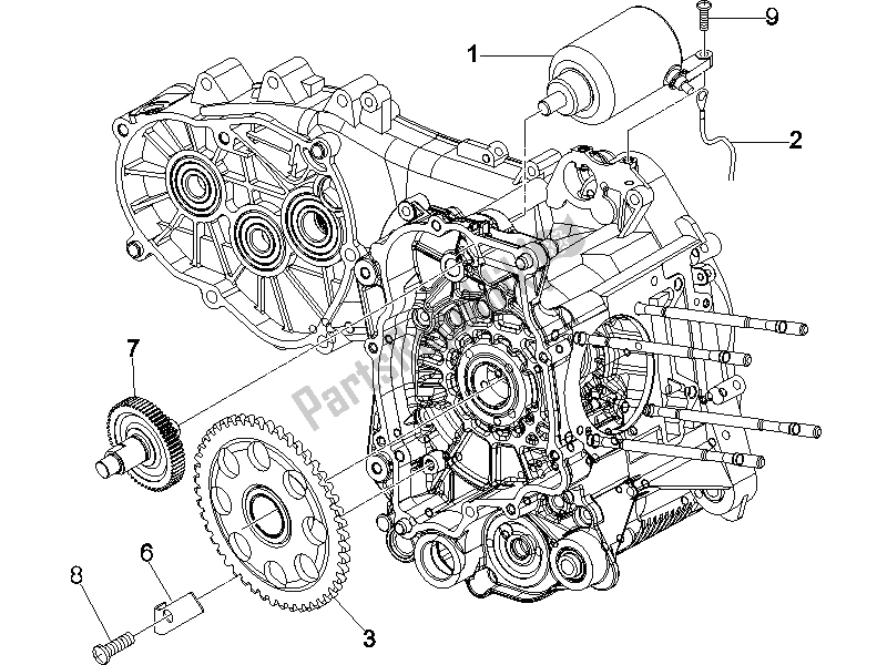 Toutes les pièces pour le Stater - Démarreur électrique du Vespa GTS 250 ABS 2005