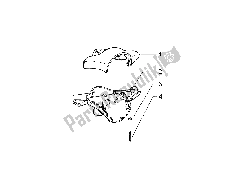 All parts for the Handlebars Coverages of the Vespa PX 125 2011