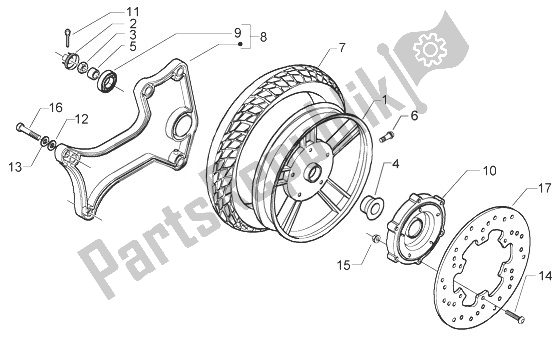 Todas las partes para Rueda Trasera de Vespa Granturismo 200 L 2003