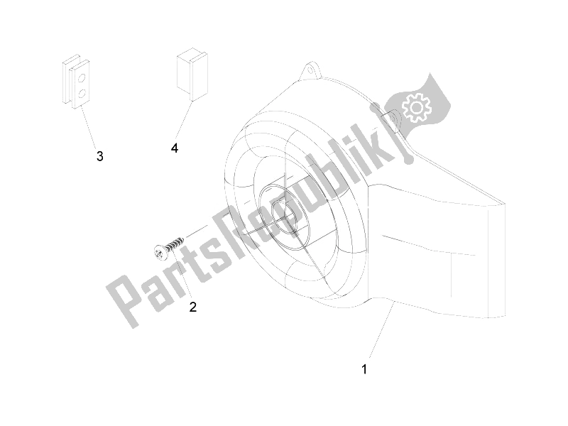 Toutes les pièces pour le Couvercle Magnéto Volant - Filtre à Huile du Vespa Sprint 50 2T2V 2014