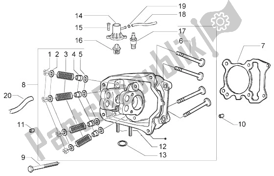 Todas las partes para Válvulas De Cabeza de Vespa Granturismo 200 L 2003