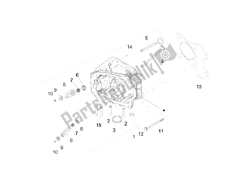 Toutes les pièces pour le Unité De Tête - Valve du Vespa S 125 4T Vietnam 2009