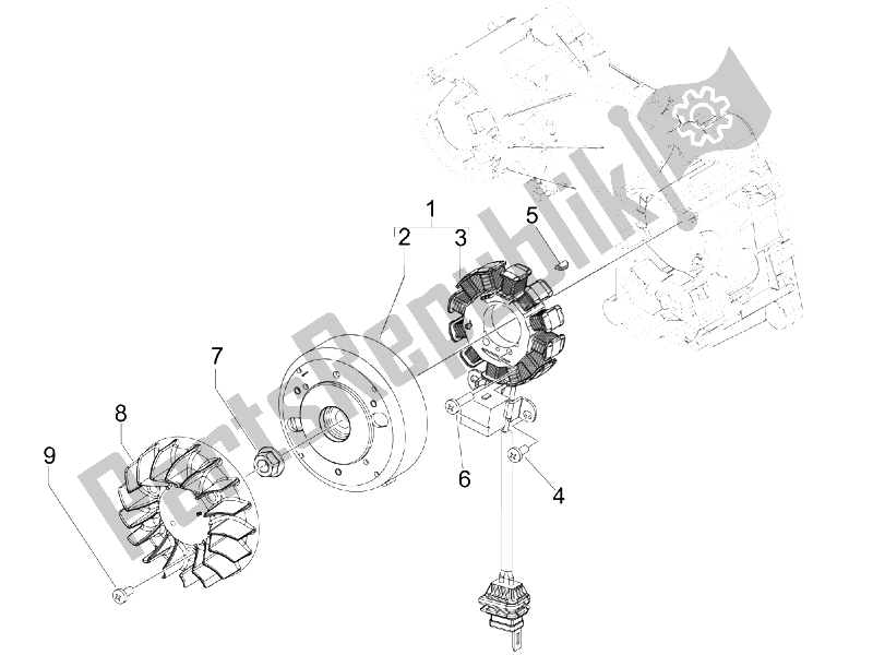 Toutes les pièces pour le Volant Magnéto du Vespa LX 50 4T 4V NL 2011