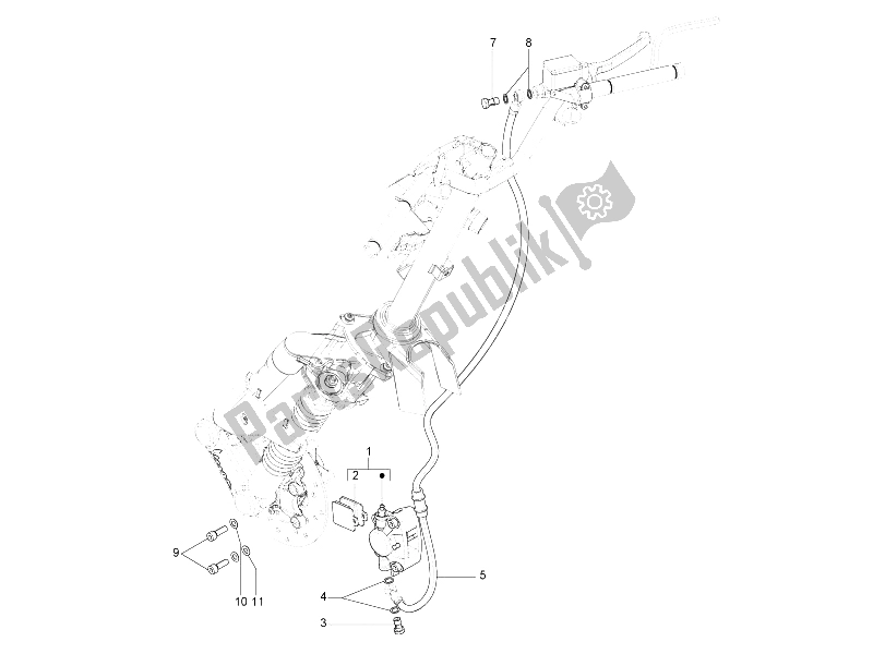Toutes les pièces pour le Tuyaux De Freins - étriers du Vespa S 150 4T IE College USA 2009