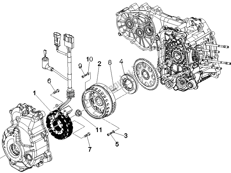 Toutes les pièces pour le Volant Magnéto du Vespa GTV 250 IE UK 2006