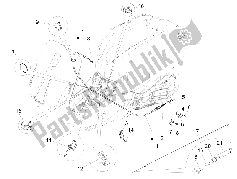 Toutes les pièces pour le Transmissions du Vespa Vespa Sprint 50 2T EU 2014