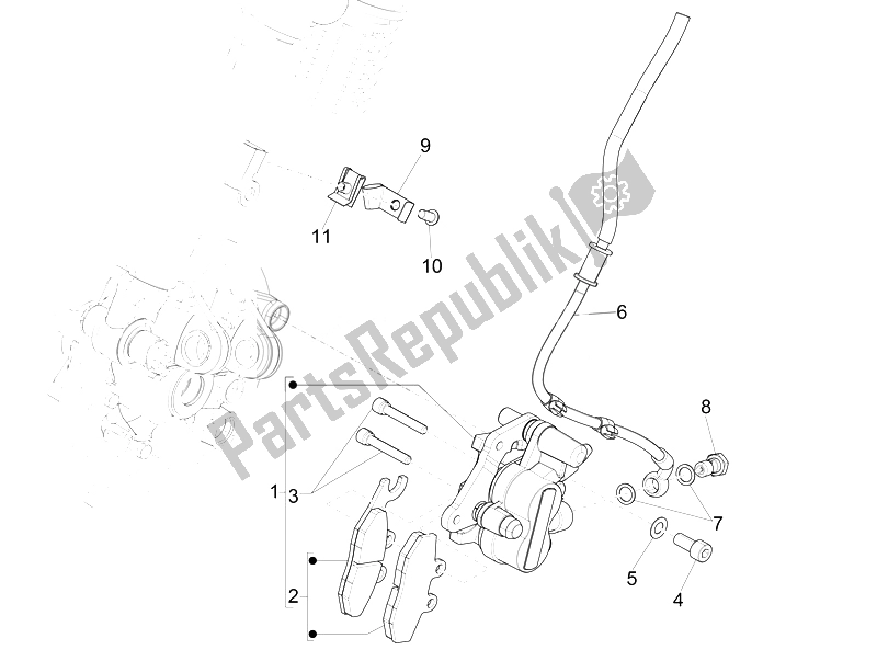 Toutes les pièces pour le Tuyaux De Freins - étriers du Vespa 150 4T 3V IE Primavera USA 2014