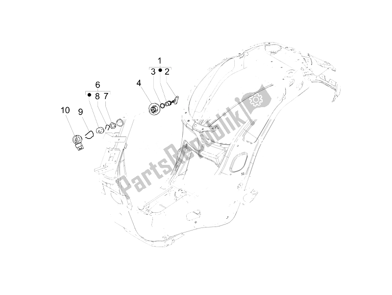 All parts for the Locks of the Vespa Vespa Sprint 50 4T 2V 25 KMH EU 2014