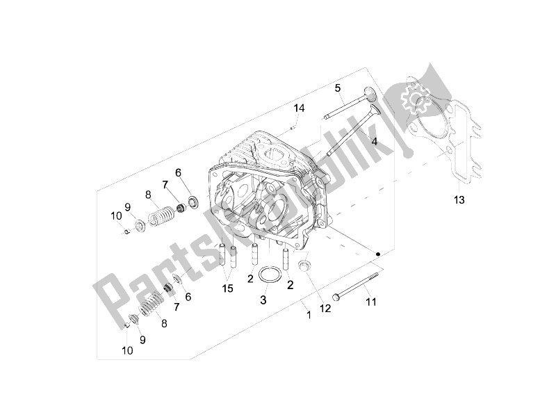 Wszystkie części do Jednostka G?ówna - Zawór Vespa S 125 4T E3 2007
