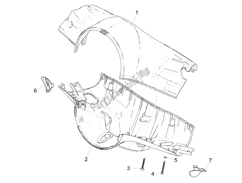 Tutte le parti per il Coperture Per Manubri del Vespa Primavera 50 4T 4V 2014