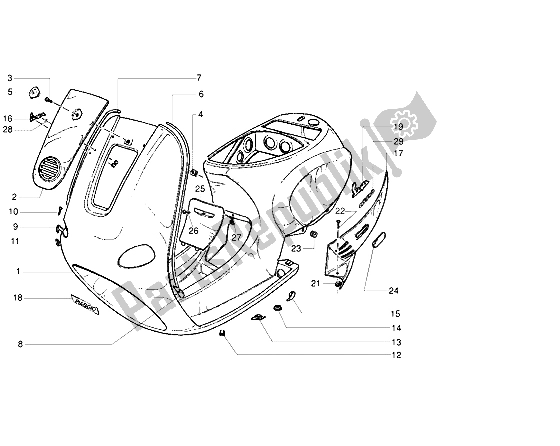 Toutes les pièces pour le Cadre du Vespa ET2 Iniezione 50 1998