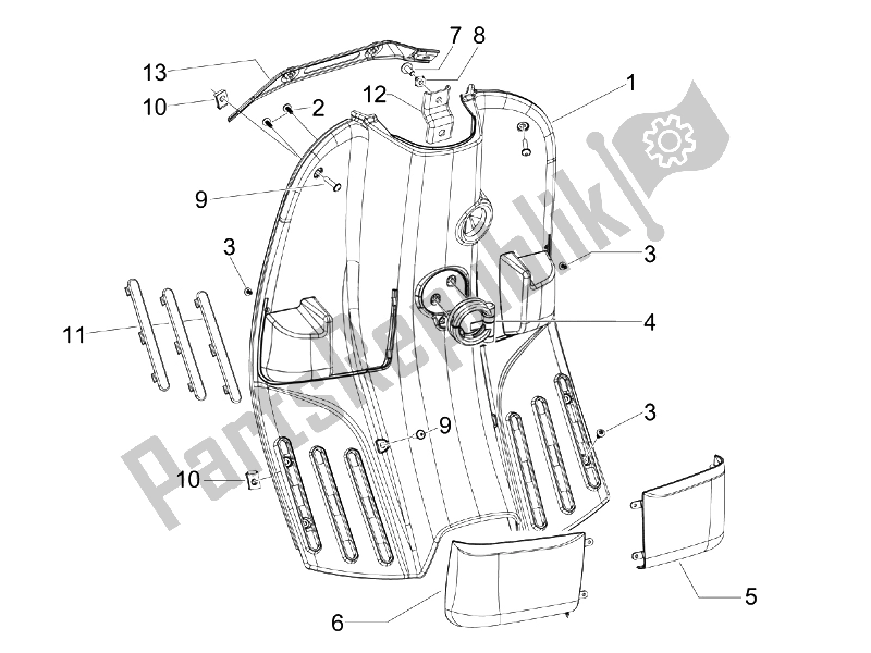 Toutes les pièces pour le Boîte à Gants Avant - Panneau De Protection Des Genoux du Vespa S 125 4T E3 2007